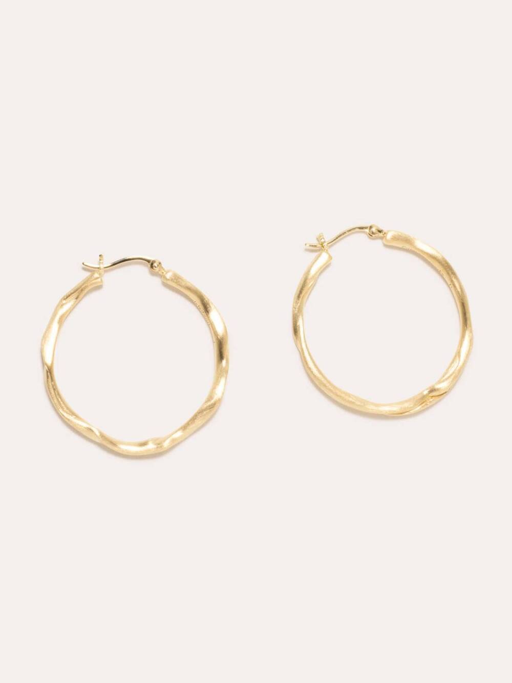 NEW COMPLETEDWORKS women's furrowed vermeil twisted hoop earrings in gold
